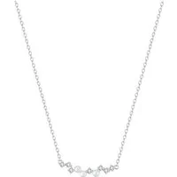 Hey Happiness Kette mit Anhänger Perlen & Zirkonia, 925 Silber vergoldet, Zarte Halskette Damen, Geschenke für Frauen