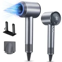 CkeyiN Pro Ionic-Haartrockner Leise,110000 RPM,Ionen-Technologie,4 Temperatureinstellungen,36m/s, Schnelles Trocknen,220-240 V, 30℃/40℃/50℃/70℃,Mit Magnetdüse