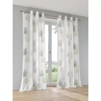 Kutti Vorhang Belinda (1 St), Ösen, halbtransparent, Ausbrenner, Gardine, halbtransparent, Ausbrenner, bedruckt, Viskose-Polyester