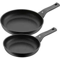 WMF Pfannen-Set PermaDur Excellent, Aluminiumguss (Set, 2-tlg), 24/28 cm, 3-Schicht Antihaftversiegelung, TransTherm-Allherdboden