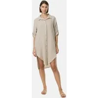 Rayshyne Longbluse PM50 (Trendige Musselin Longbluse Tunika) Perlmuttknöpfe, Atmungsaktiv, Hautfreundlich