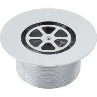 Geberit Ablaufventil mit Rundgewinde G1 1/2" di40 glanzverchromt H 4,5, 152901211 152901211