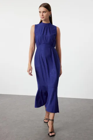 Damen-Midikleid mit Blumenmuster, ärmellos, für Abend/Alltag, normale Passform