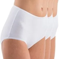 HERMKO Taillenslip 5011 (Pack, 3er) Maxi-Schlüpfer, Baumwolle/Elastan, elast. Abschluss, hoch geschnitten