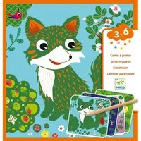 DJECO Kreativset Kratzbilder für Kinder ab 3 Jahren