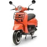 Burnout Motorroller Luna in Grau, Silber, Blau oder Rot, 50 ccm, 45 km/h, Euro 5, Unverwechselbares Retro Design, Mofa