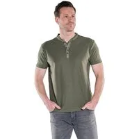 Engbers T-Shirt Herren Henley T-Shirt, Oliv