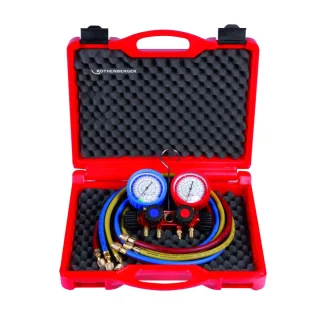 Rothenberger Monteurhilfe-Set 4-Wege II Plus, R410A, mit Manometer,Pulse-free, Klasse 1.6 - 170608