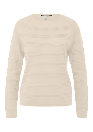 Q/S designed by - Strickpullover mit Struktur beige - Gr. - L
