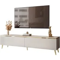 yourhouse24 Lowboard AURORA Kaschmir/Gold inkl. LED, 180 cm