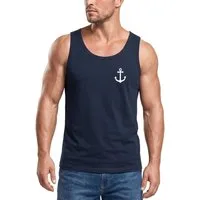Neverless Tanktop Herren Tank-Top Anker Logo Fashion Maritim Segeln Muskelshirt Sommer mit Print