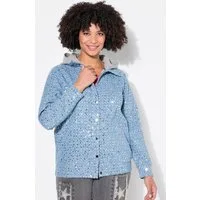 Angel of Style Sweatjacke Sweatjacke mit Kapuze vorne Denimoptik Pailletten