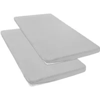 OTTO home Spannbettlaken Topper Basic, in Gr. 90x200, 140x200 oder 180x200 cm, Microfaser-Jersey, Gummizug: rundum, (2 Stück), Baumwolle, Matratzen bis 8 cm Höhe, Bettlaken, Spannbetttuch, Laken