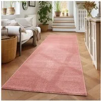 Carpettex Veloursteppich Unicolor - Einfarbig, Läufer, Höhe: 11 mm, Einfarbig Kurzflor Teppich Wohnzimmer verschiedene farben und größen