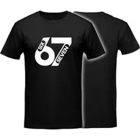 MyDesign24 T-Shirt 67 Printshirt für Herren und Damen Shirt mit six seven Brustprint i774