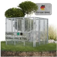 Heimfleiss® Komposter Metall Komposter 450L/750L – verzinkt & pulverbeschichtet, BxTxH: 80x80x70 cm, 450 l, Robuster Gartenkomposter mit Stecksystem für nachhaltige Kompostierung