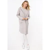 Zwillingsherz Cardigan "Janina" Kapuze, Taschen, Langarm, knielang, ohne Verschluss