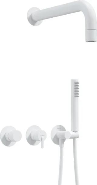 Neuesbad Serie 600 Unterputz Dusch-Set mit fester Kopfbrause Neuesbad Oberfläche: weiss matt NB1NQS_A0XK1