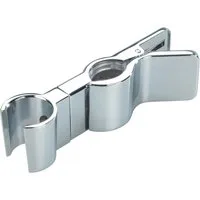 WENKO Brausehalter Duschkopfhalter Metall Chrom, Universal-Handbrausehalterung zum Klemmen, für Stangen mit Ø 19-25 mm