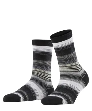 Burlington - Burlington Stripe Damen black - Gr. - 38.5
