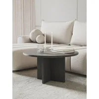 Selsey Couchtisch OVO, Couchtisch rund mit Holznachbildung, 76 cm