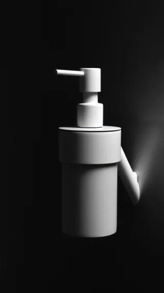 Neuesbad Serie 600 Seifenspender, wandhängend, Oberfläche: weiss matt NB1ADI_A4211