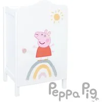 roba® Puppenkleiderschrank Peppa Pig, Puppenmöbel aus weiß lackiertem Holz