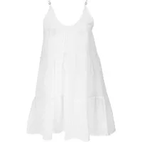 Guru-Shop Midikleid Boho Minikleid, natürliches Stufenkleid,.. alternative Bekleidung