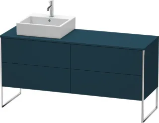Duravit XSquare Konsolenwaschtischunterbau bodenstehend Nachtblau Seidenmatt 1600x548x778 mm - XS492 XS4924L9898