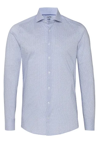 pure - PURE- FLXBL Hemd Langarm blau - Gr. - 46