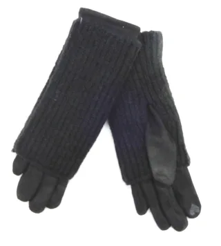CLARINA - Handschuhe m. Stulpen schwarz - Gr. - M