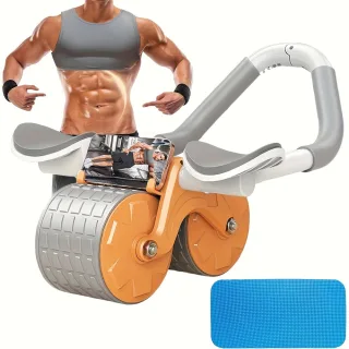 KALOAD 2 Wheel Automatic Rebound Smart Counting Abdominal Elbow Support with Phone Holder Flat Plate Exercise Wheel Sile