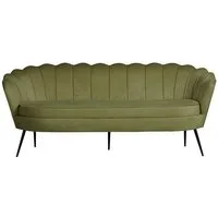 ebuy24 Sofa Nice Sofa 3 Personen velour grün.