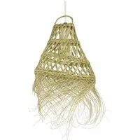Marrakesch Orient & Mediterran Interior Pendelleuchte Boho Pendelleuchte Bayamo modern Lampe aus Palmenblatt in Natur 28 cm, Handarbeit