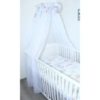 Primawela Betthimmel Betthimmel aus weißem Chiffon mit Baumwollabschluss Baby Kinder Bett