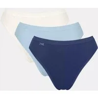 sloggi Taillenslip Basic+ Tai (3er Pack) mit hohem Beinausschnitt, Cotton-Mix, glatte Nähte