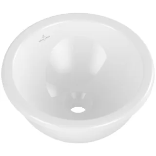 Villeroy und Boch Loop & friends Unterbauwaschbecken 4A510001 rund, ohne Hahnlochbank, mit Überlauf, Ø 33 cm, weiß
