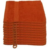 Julie Julsen Waschhandschuh 10-Waschhandschuh-Terrakotta-Waschhandschuh 15 x 21 cm, (10-St)