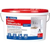 baufan® Wandfarbe Innen-Silikatfarbe 5,0 l Innenfarbe auf Silikatbasis Weiß, hoch wasserdampfdurchlässig