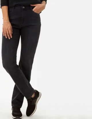 Brax Damen Five-Pocket-Hose Style CAROLA, denim dunkelgrau, Gr. 34L