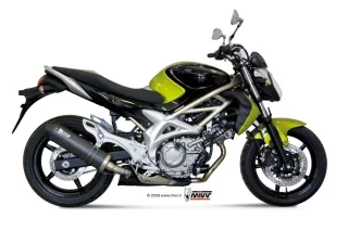 Sport Auspuff MIVV Oval Full Carbon Suzuki SFV 650 Gladius Bj. 2009-2015 Typ: CX1 / CX2 +ABE