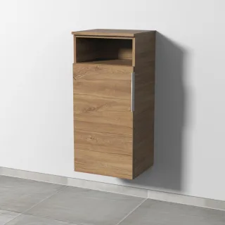 Sanipa 3way Mittelschrank mit 1 Tür und 1 offenem Fach, Eiche-Kansas, UM13459 UM13459