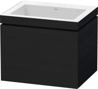 Duravit L-Cube c-bonded Set wandhängend Eiche Schwarz Matt 600x480x500 mm - LC6916N1616 LC6916N1616