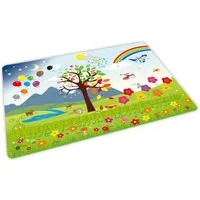 nikima Platzset stabiles Vinyl Tischset - Englisch Kinder Platzset abwaschbar, (1-St)