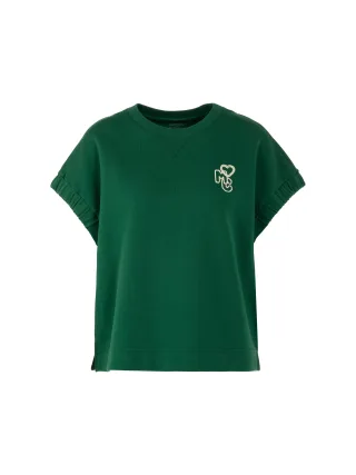 Marc Cain Sports - Weites Shirt aus Baumwollstretch dark jade green - Gr. - 34