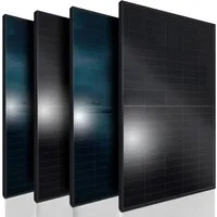 SUNNIVA Solarmodul Solarpanele - FULL BLACK Bifazial Glas/Glas 460 Watt, (PV Panel - PMax 460W Bifacial Solar modul n-type, geeignet für Balkonkraftwerk, IP68, Photovoltaik, 4-St)
