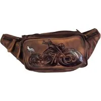Einkaufszauber Gürteltasche Echt Leder Gürteltasche Bauchtasche Motorrad, Motorrad
