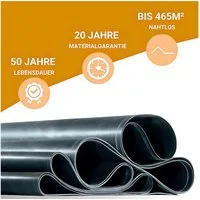 Hanse Syntec Systems Dachbahn HSS Dachfolie EPDM DACHPROTECT 1,2mm Schwarz, Dachbahn, Maße frei wählbar