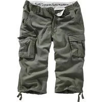 Trooper Cargoshorts Trooper League 3/4 Sommer Baumwolle Sommer Shorts Kurze Hose Army