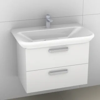 Artiqua 413 Waschtischunterschrank für MyDay 125480 Weiß Hochglanz, 413-WU2L-K76-7016-68 413-WU2L-K76-7016-68